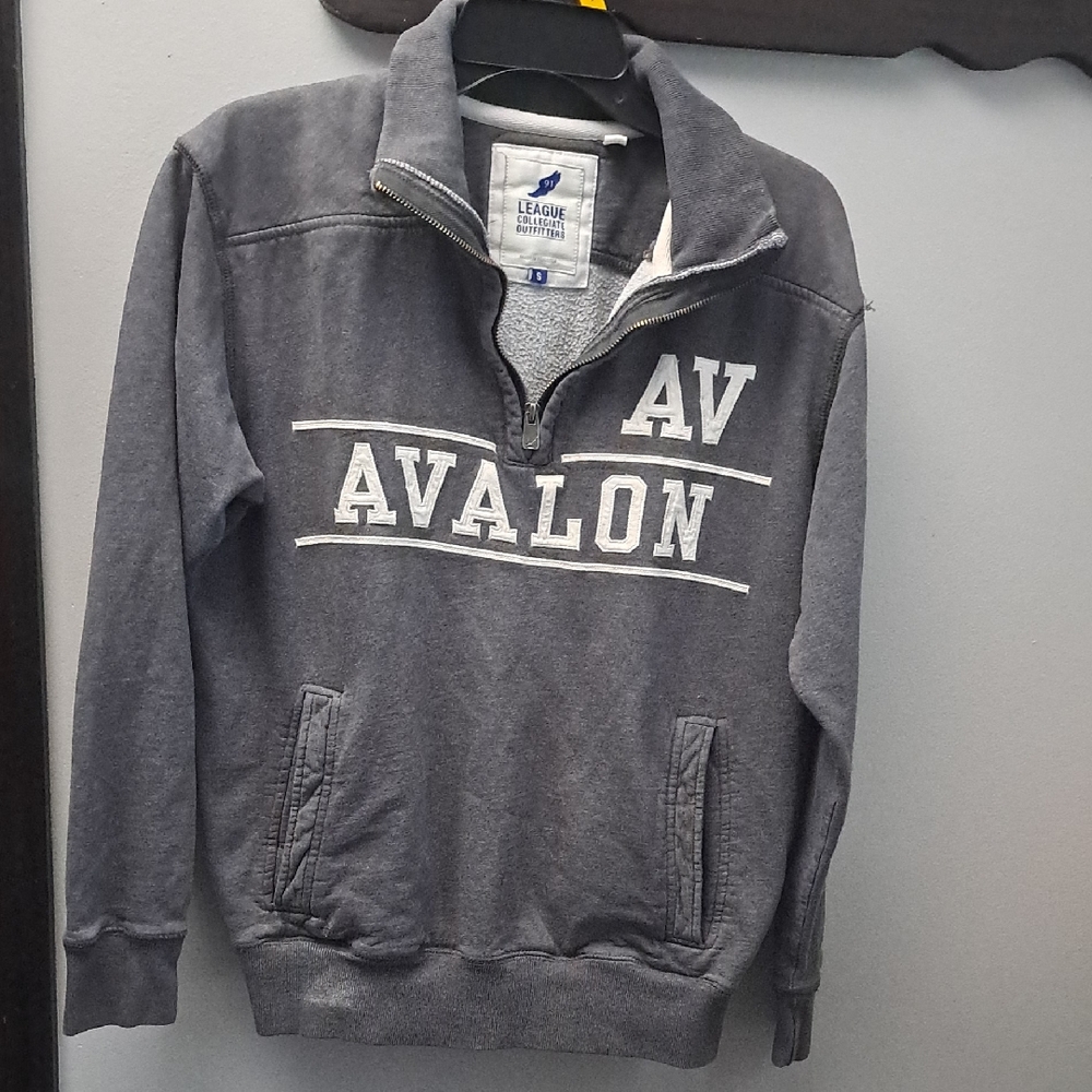 Avalon Men's Charcoal 3/4 Zip Vintage Sweater Size Small